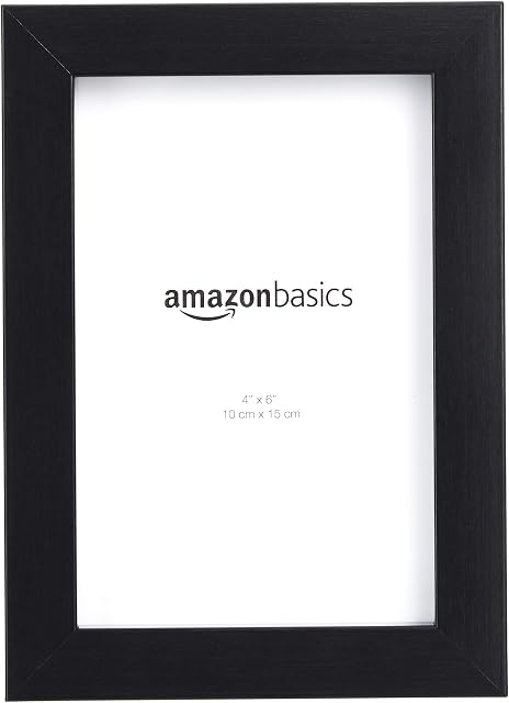Amazon Basics Photo Frame - 10 x 15 cm, Black, 5-Pack