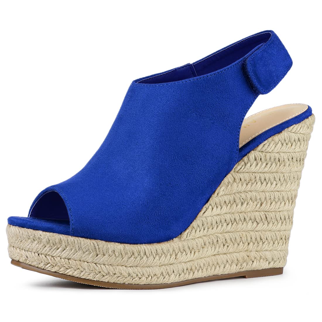 Allegra K Women's Espadrille Platform Heeled Wedges Sandals