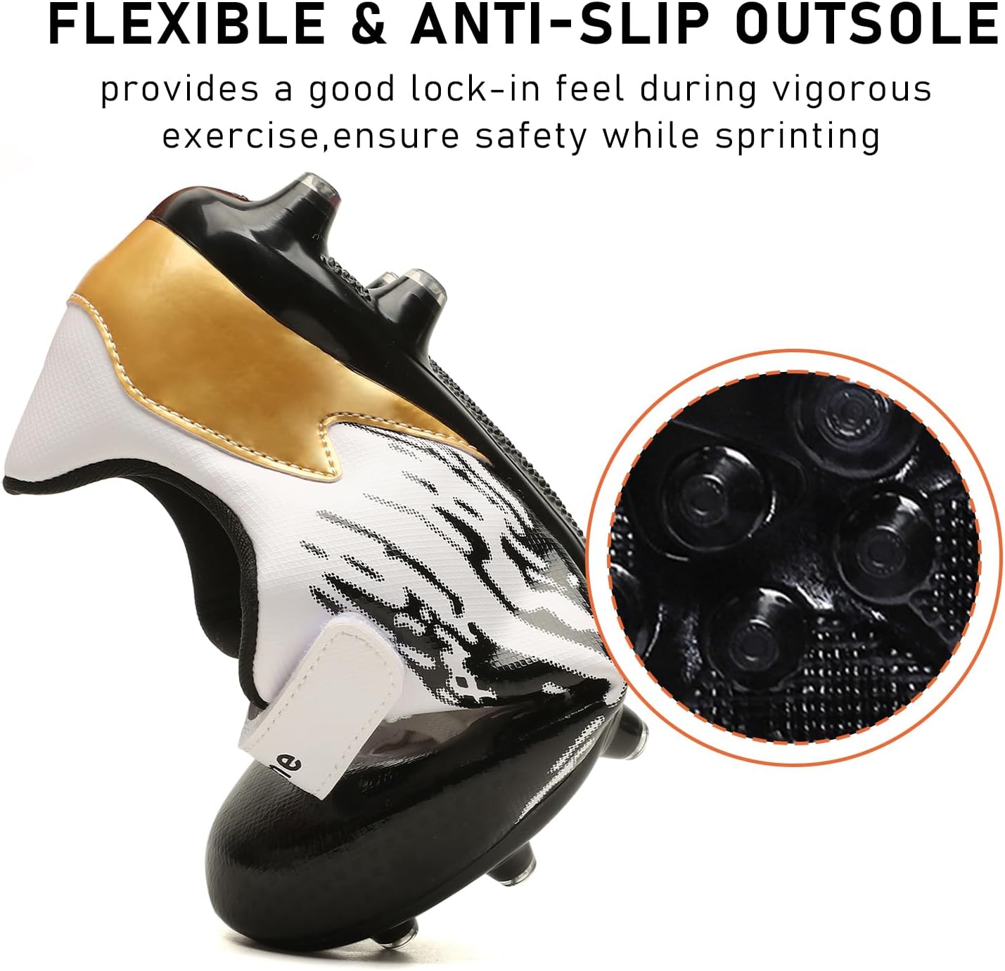 Kids Soccer Cleats Boys Girls Athletic Outdoor Youth Football Shoes Running & Training Lightweight Baseball Shoes(Little Kid/Big Kid)