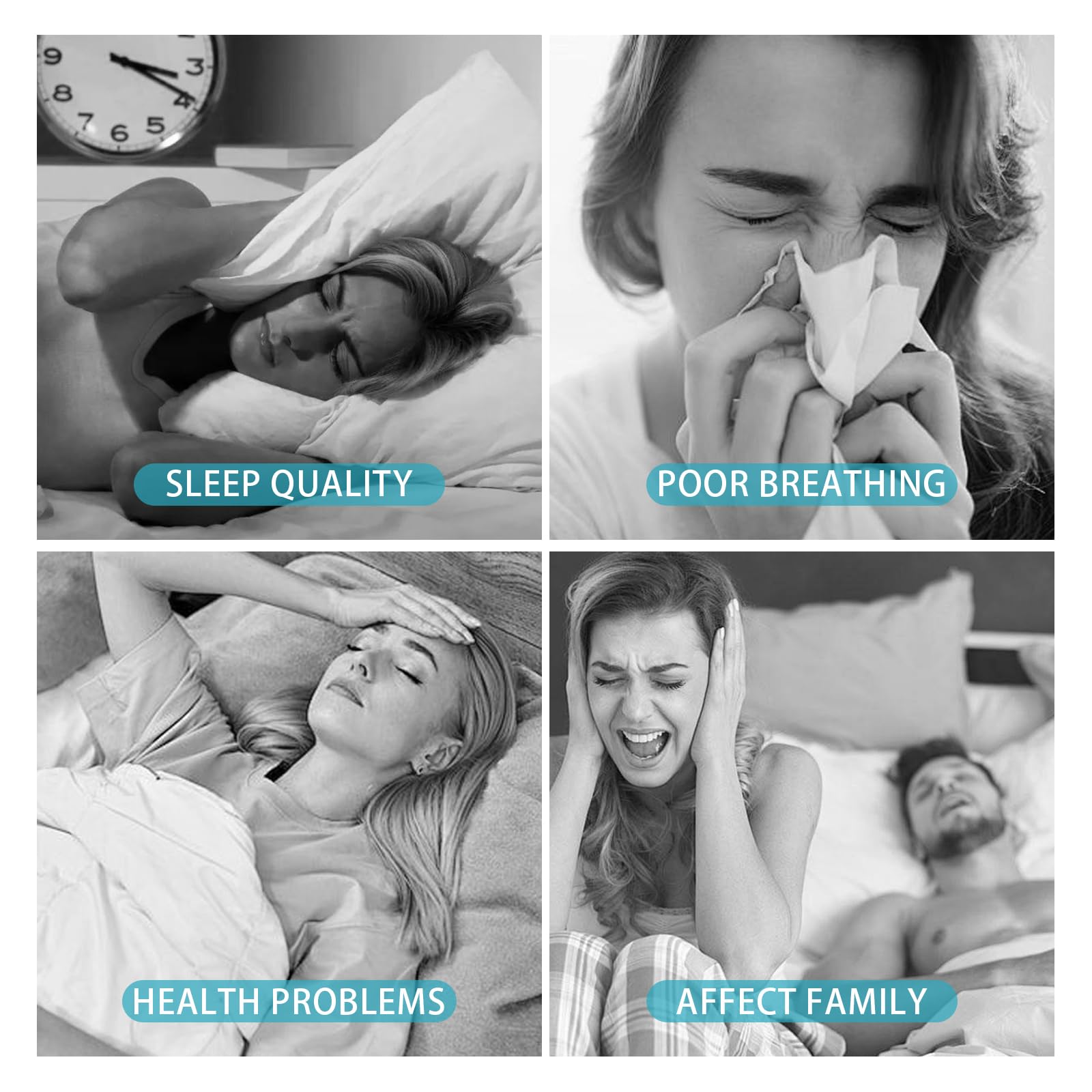 8pcs Dilatador Nasal Antironquidos Clip Nasal Magnético para Dormir, Silicone Reutilizable, Ayuda a Dejar de Roncar y Mejorar la Respiración Nocturna