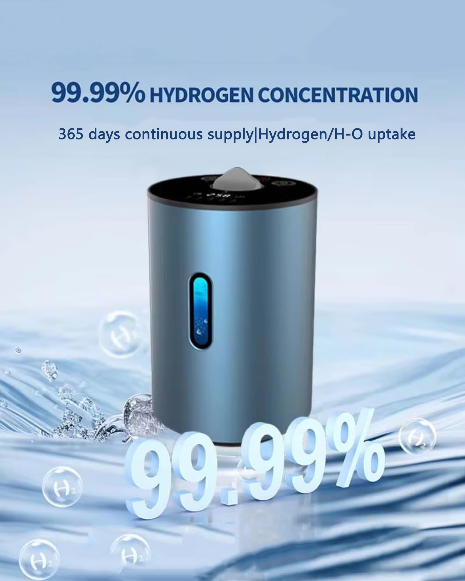 Tragbares Wasserstoff-Inhalationsgerät 225 ml/min, SPE/PEM Wasserstoffgenerator, Kompakter und Leiser Inhalator für Zuhause, Büro und Reisen, EIN-Knopf-Bedienung 225ml/min