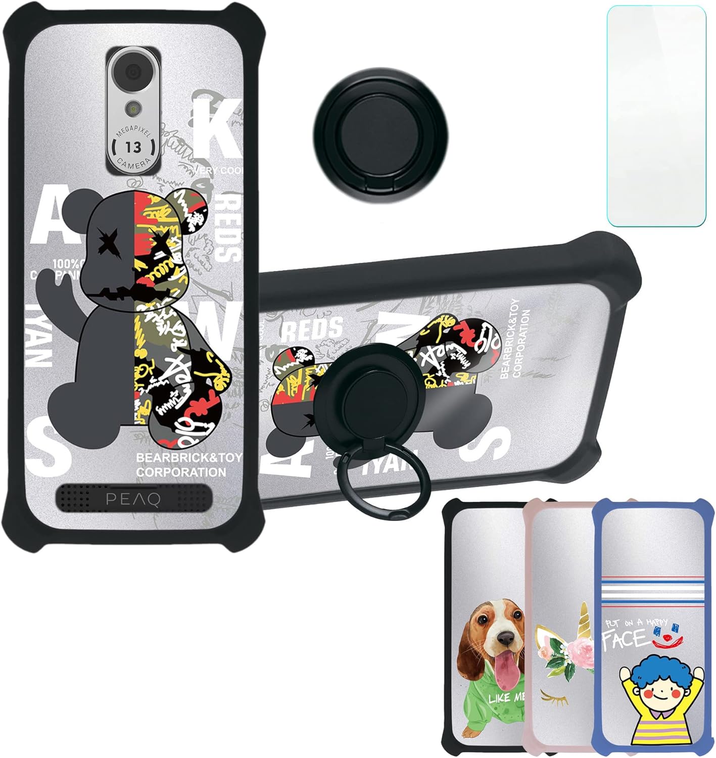 Case for Peaq PSP 400 Case Compatible with Peaq PSP 400 Phone Case Cover [with Tempered Glass Screen Protector][PC + TPU 2 in 1] DYH-CGZ