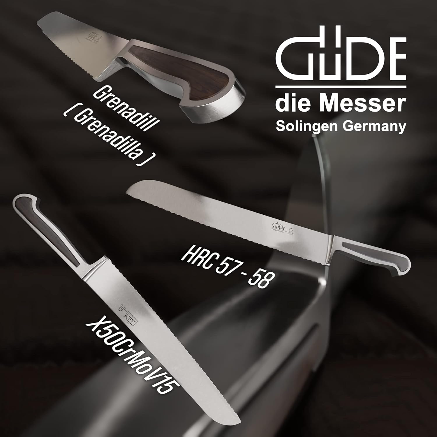 Güde Delta Series Hand Forged/Serrated Bread Knife, 10-in - Ice Hardened Steel - Made in Solingen, Germany Since 1910