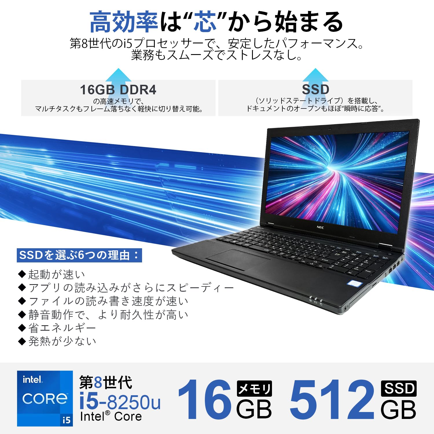 DO-350NEC VKT16X-4 第8世代i5 16GB/SSD1000GB Amazon.co.jp: 【整備済み品】NEC ノートパソコン 中古 VersaPro