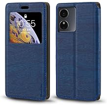 Window Leather Case for HMD Aura 2 4G - Blue