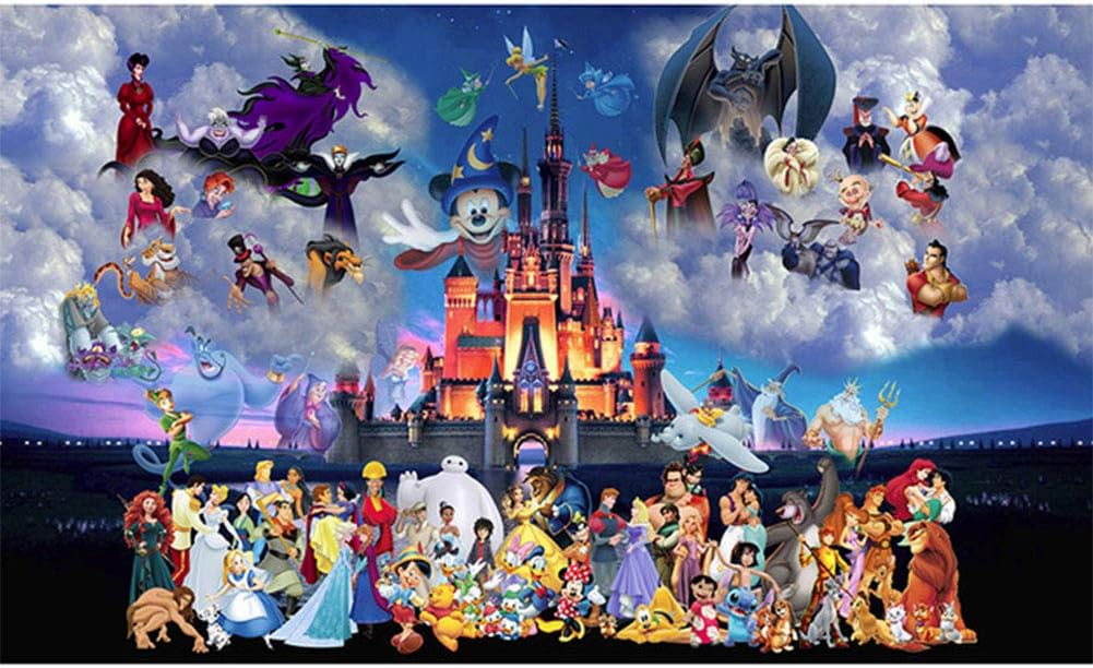 DIY 5D Diamond Painting Paint by Numbers Kits for Adult,Full Drill Diamond Embroidery Kit Crystal Rhinestone Embroidery Cross Stitch Arts Craft Supply Canvas Wall Decor (Disney Princess 12 X 16 Inch)