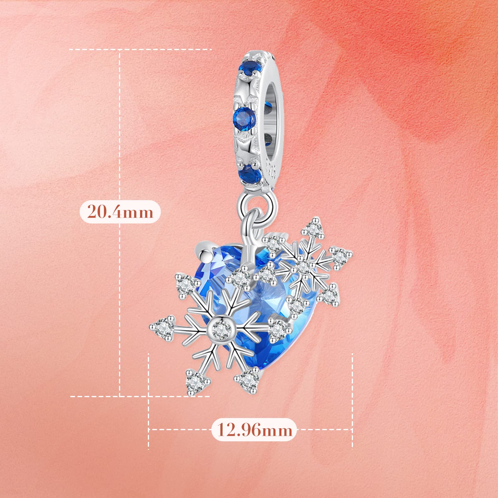 NINGAN Serie d'amore in argento 925 Pendente con perline Regalo di compleanno di San Valentino Adatto per collana di braccialetti da donna