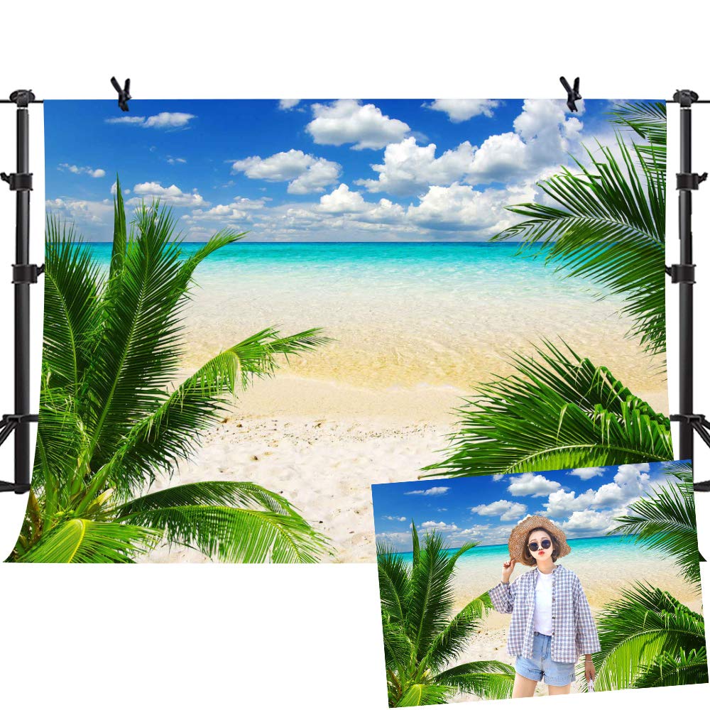 10X7ft Tropical Rainforest Photography Backdrop Summer Beach Background Cloth for Wedding Photo Booth Custom Size Digital Printed Seamless GEME747