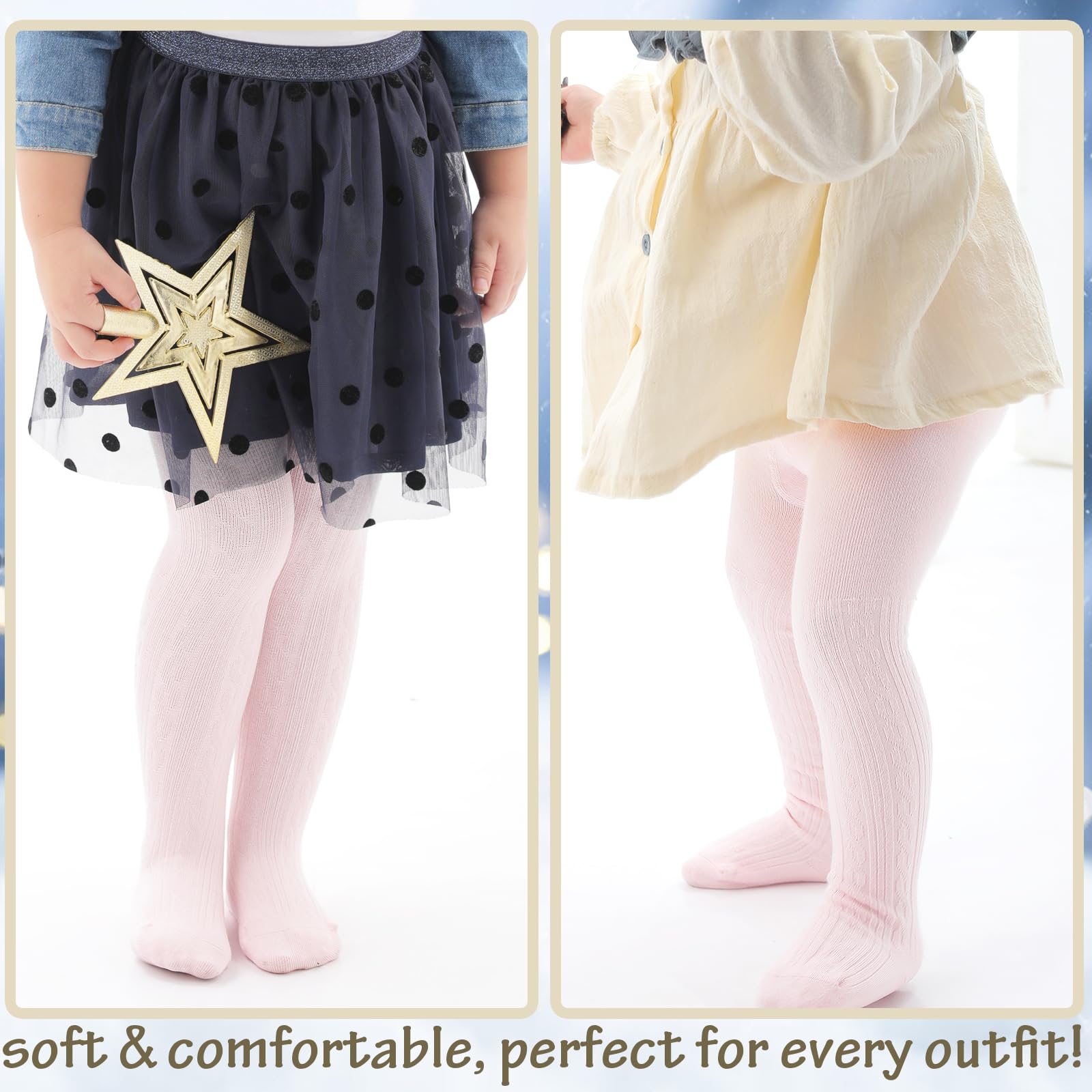 Babystrumpfhose für Kleinkinder, Mädchen, nahtlos, Zopfstrick-Leggings, weiche Baumwollstrümpfe, Strumpfhose, 3/4/5 Stück