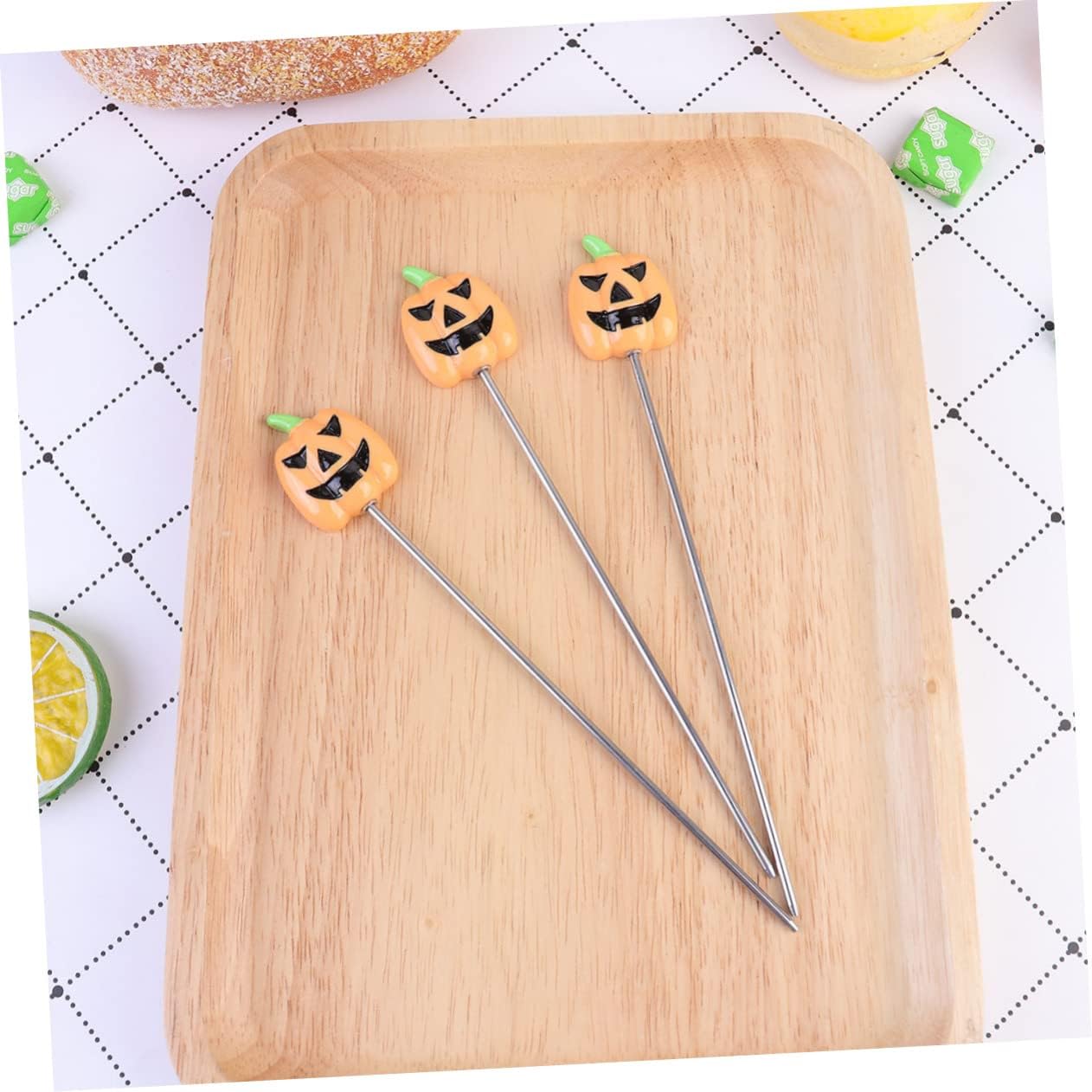 4pcs Stainless Steel Cake Tester Probe Pumpkin Shape Baking Tool for Muffins and Biscuits Easy to -grade Cooking Tool for Baking Results