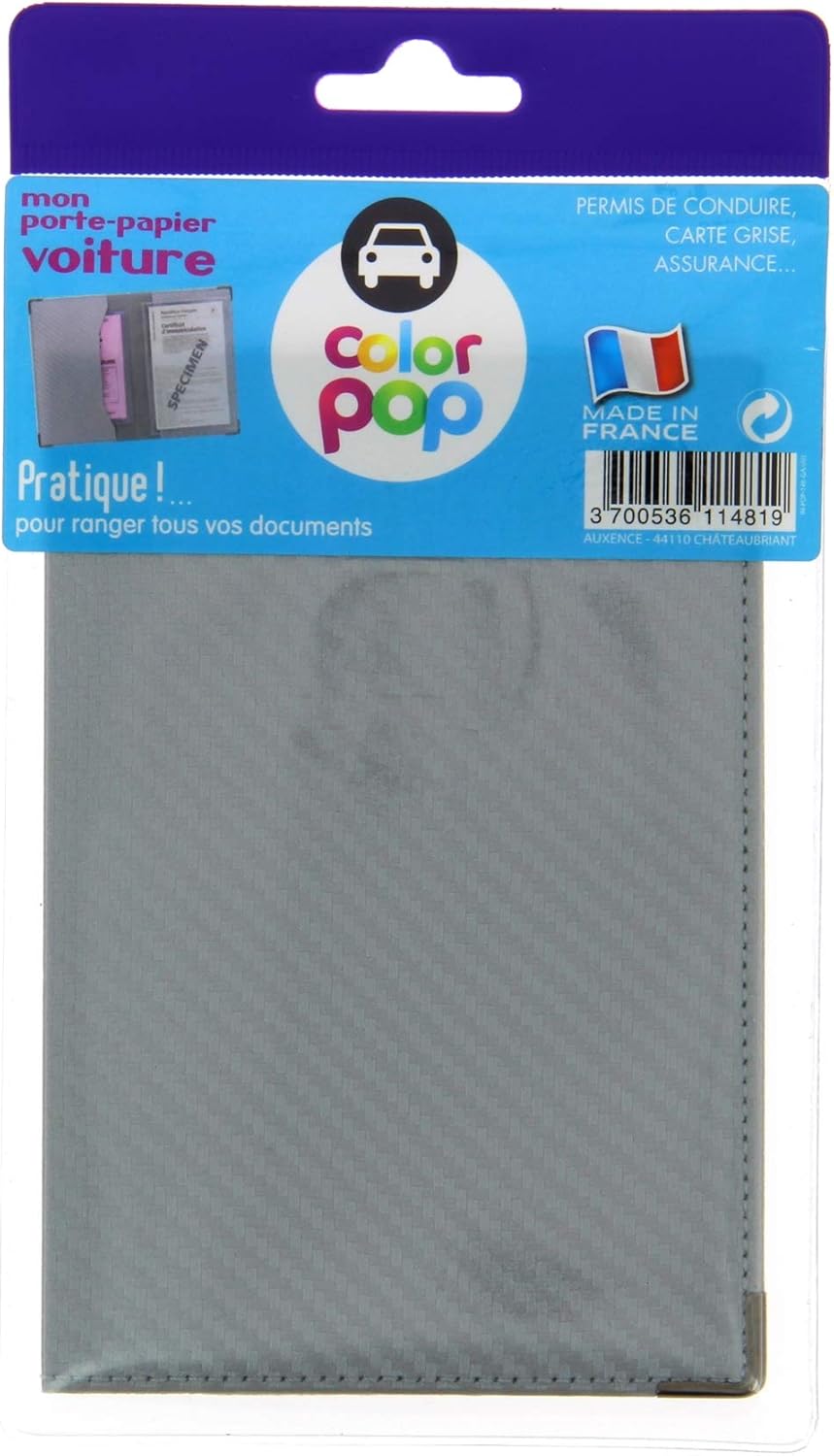 Without 550068 Carbon Finish Vehicle Document Holder Silver Grey + Transparent Case for Grey Card