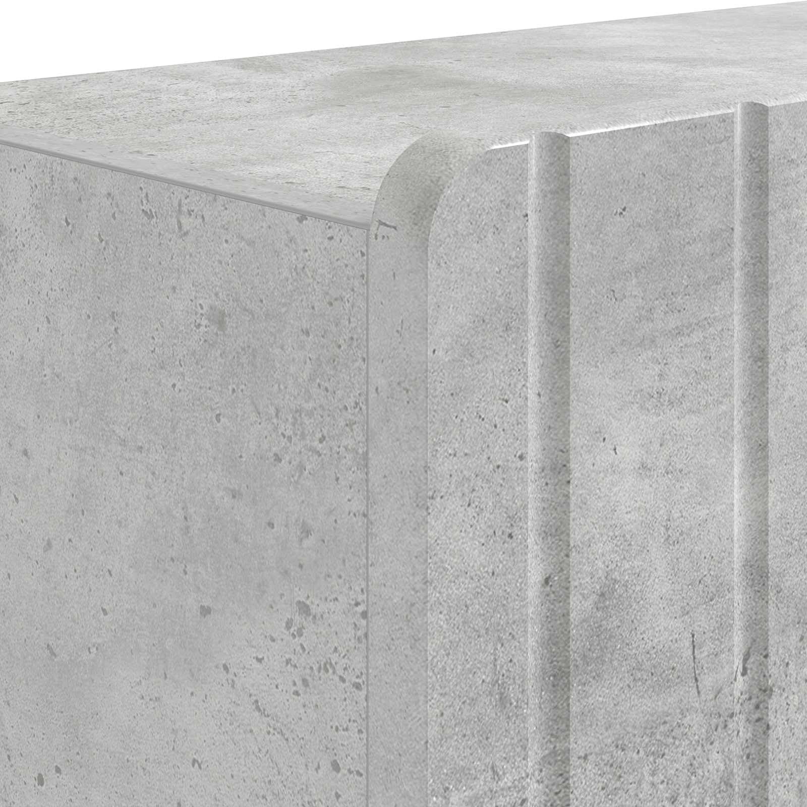 SYDE Szafka łazienkowa Szary Beton Drewno Inżynieria | Wąskie oszczędzające miejsce, dwustronne drzwi, odporne na wilgoć, łatwe czyszczenie