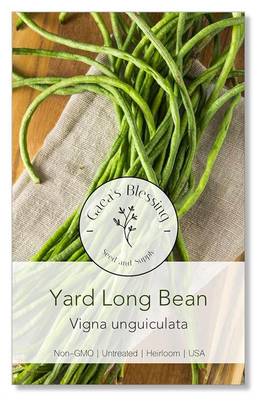 Seeds - Yard Long Bean Seeds - Non-GMO Seeds with Easy to Follow Planting Instructions - Open-Pollinated High Yield Heirloom Untreated