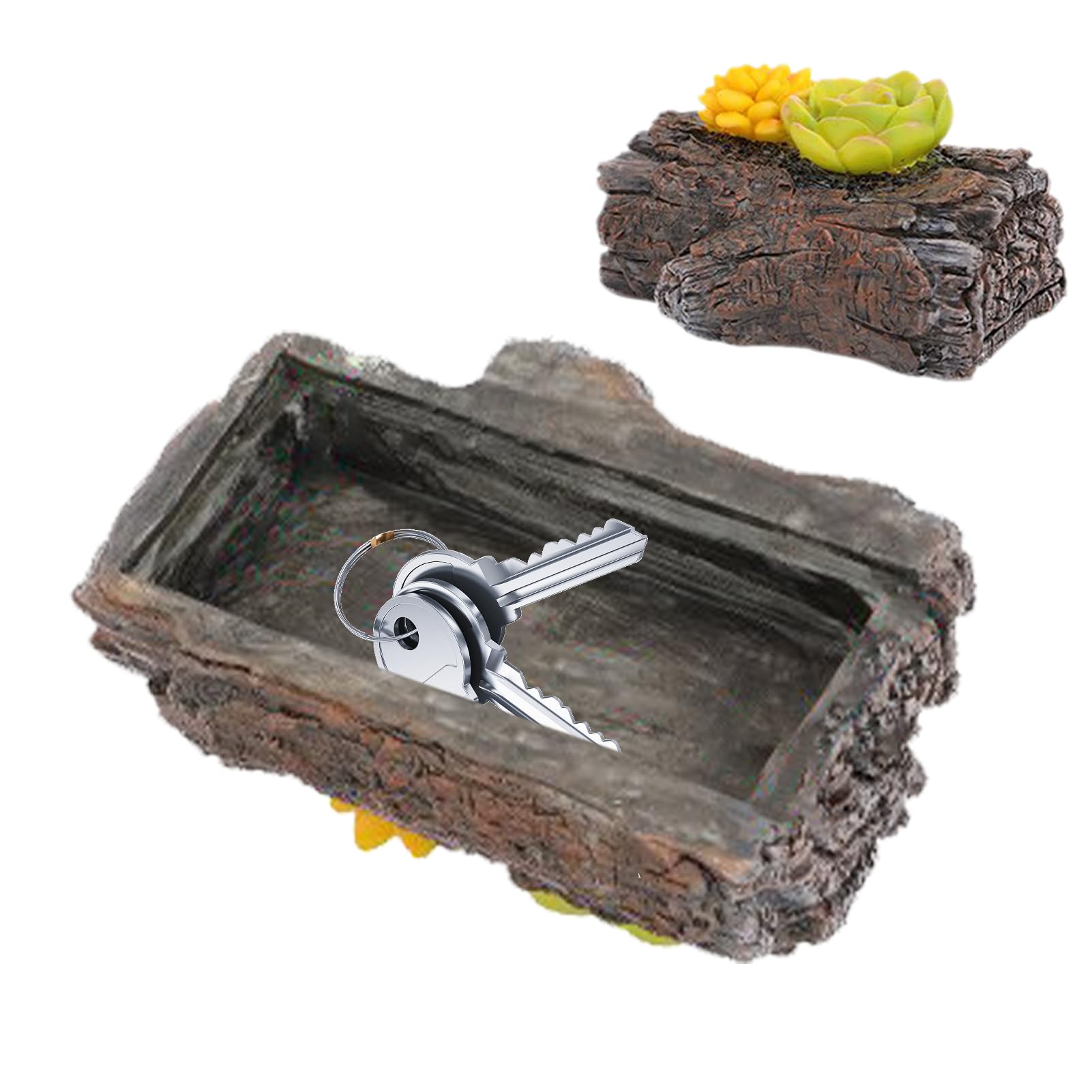 Cache-clé Pierre Artificielle - Aspect Réel, étanche, Dimensions 9x6x2,5 Cm, Idéal Géocaching, Jardin, Abri De Jardin, Sécurisé