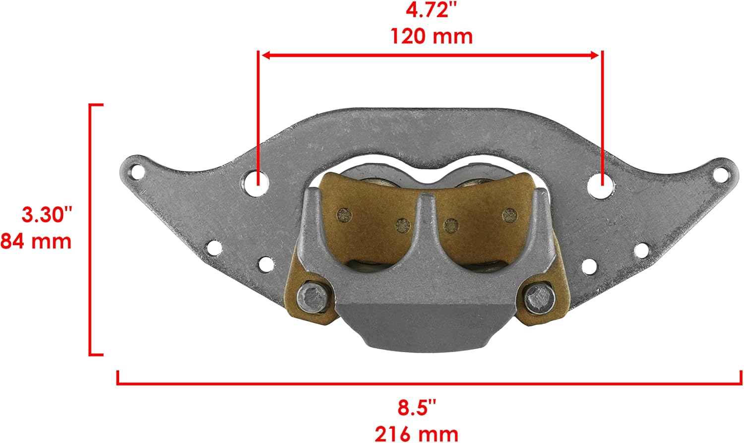 Caltric Front Right and Left Brake Caliper with Pads Compatible with Polaris RZR 1000 2016-2021