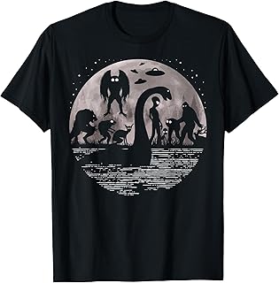 Bigfoot Loch Ness Monster Mothman And Aliens! Funny Cryptid T-Shirt