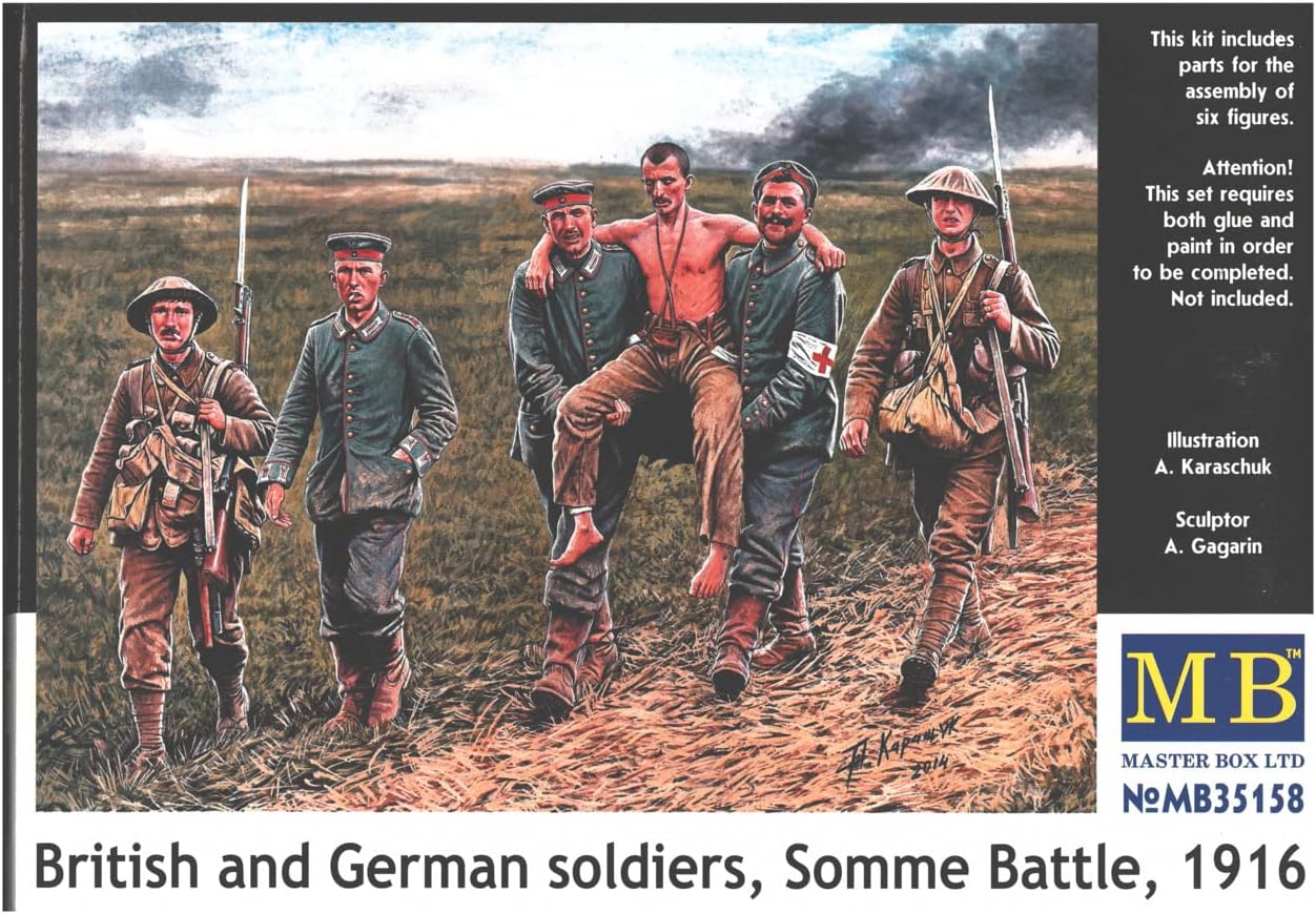 Masterbox 1:35 Scale British and German Soldiers, Somme Battle, 1916" Figure