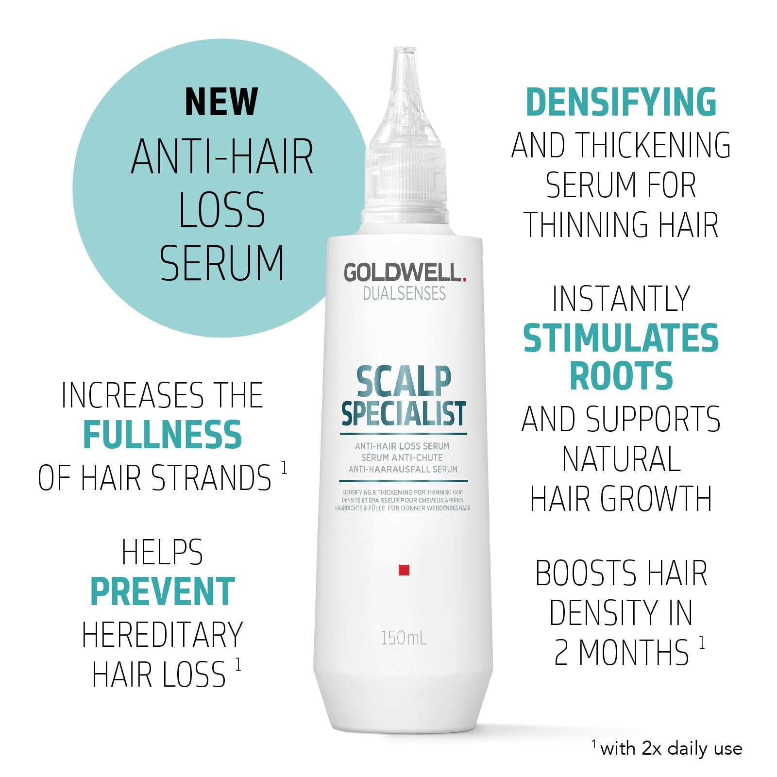 Goldwell Dualsenses Scalp Specialist Anti-Hair Loss Serum, Stimulates Roots & Supports Natural Growth, 150ml - Image 2