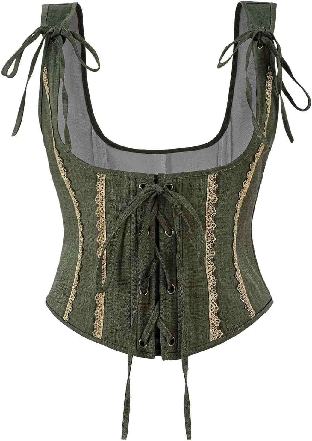 LTAKK Renaissance Corset Women Medieval Tops Lace-Up Corsets Vintage Bustier
