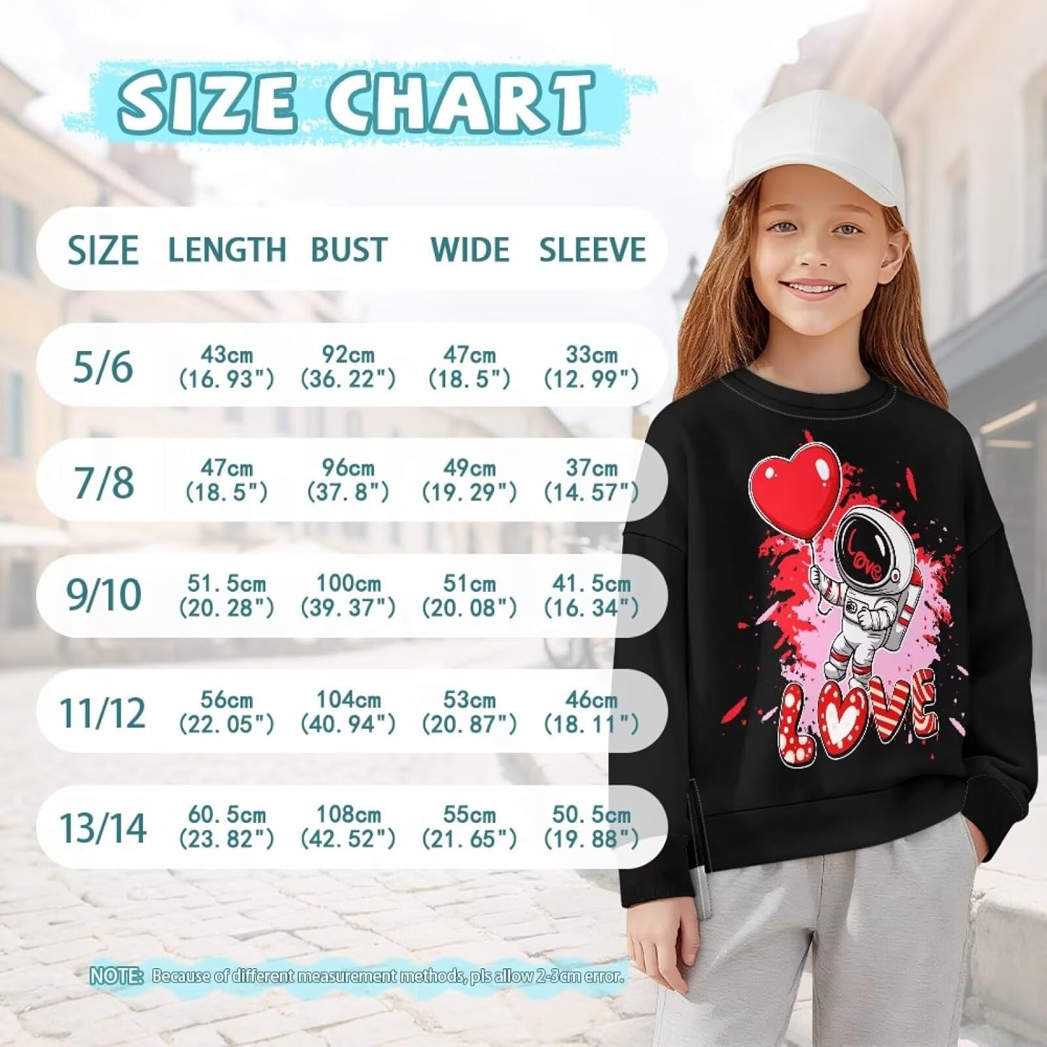 Girls Crewneck Sweatshirt Oversized Pullover Kids Long Sleeve Shirts Cute Sweatshirts for Teen Girls - Image 7