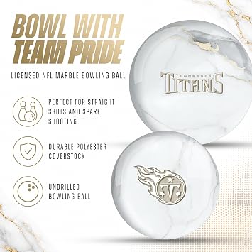 On The Ball Bowling NFL Tennessee Titans Undrilled Bowling Ball