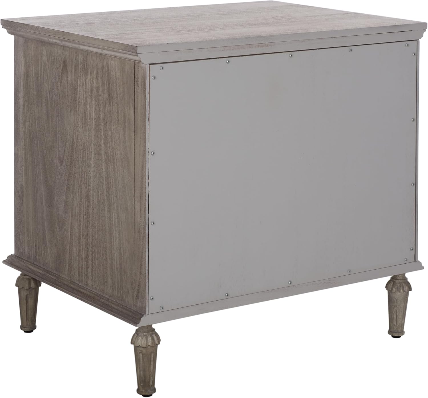SAFAVIEH Couture Home Collection Lisabet Light Grey 3-Drawer Wood Nightstand Table (Fully Assembled)