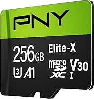 Vista 2 de PNY Tarjeta de memoria flash microSDXC Elite-X Class 10 U3 V30 de 256 GB, 100 MBs, clase 10, U3, V30, A1, 4K UHD, Full HD, UHS-I, Micro SD
