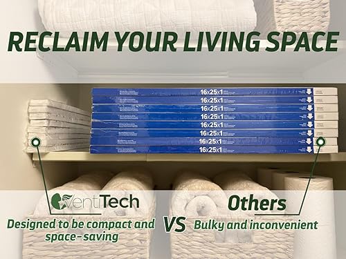 Miniatura 5 de El filtro de aire reutilizable más ecológico del mundo 20x20x1 MERV 8 para HVAC - Incluye 1 marco reutilizable con 9 medios de filtro desechables -