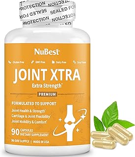 Joint Xtra - Glucosamine Chondroitin Nutritional Supplement for Joint Health - with MSM, Turmeric, Boswellia & Collagen - 90 Vegan Capsules