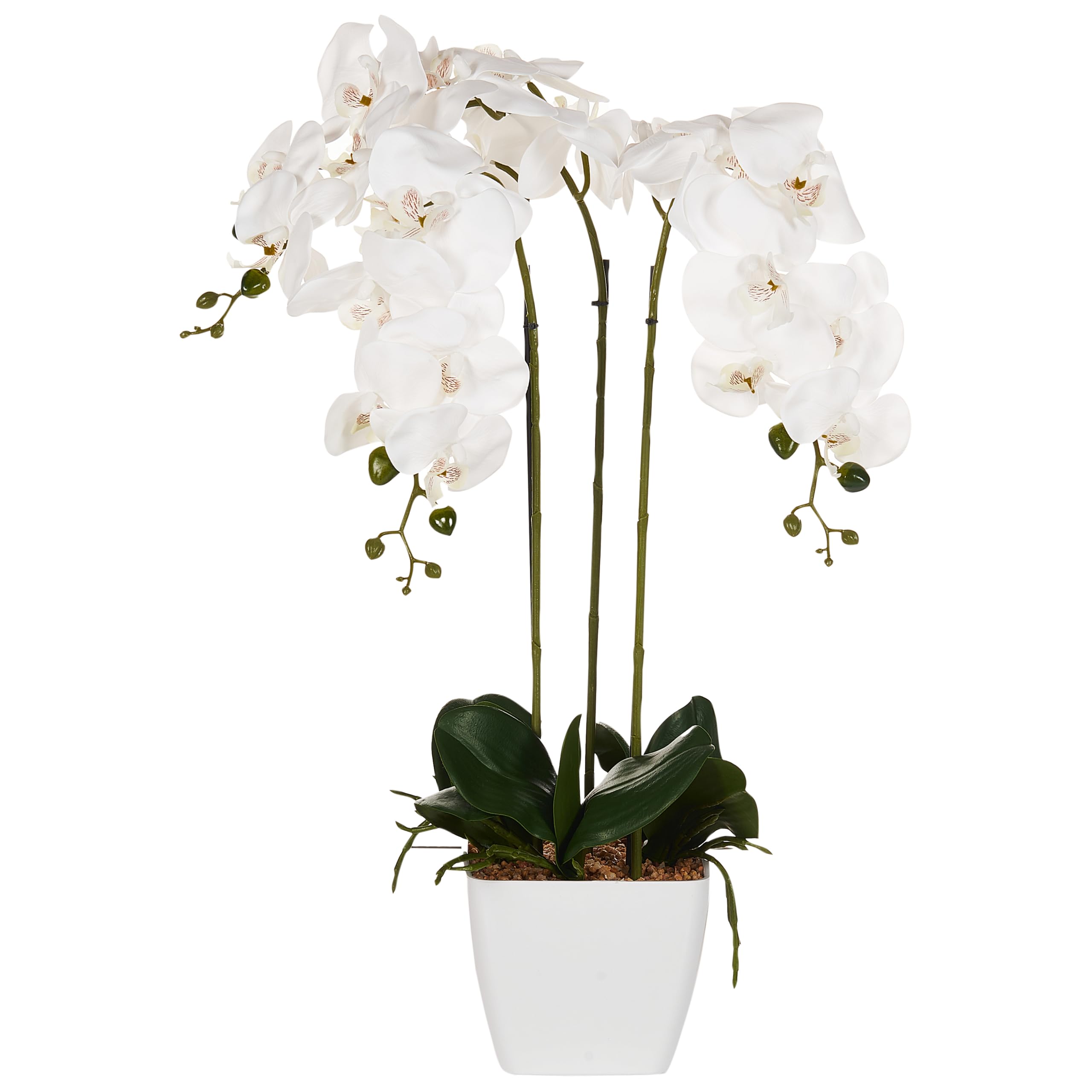 Plante Artificielle en Pot Orchidée 59 cm Décoration Intérieur Plastique Orchid