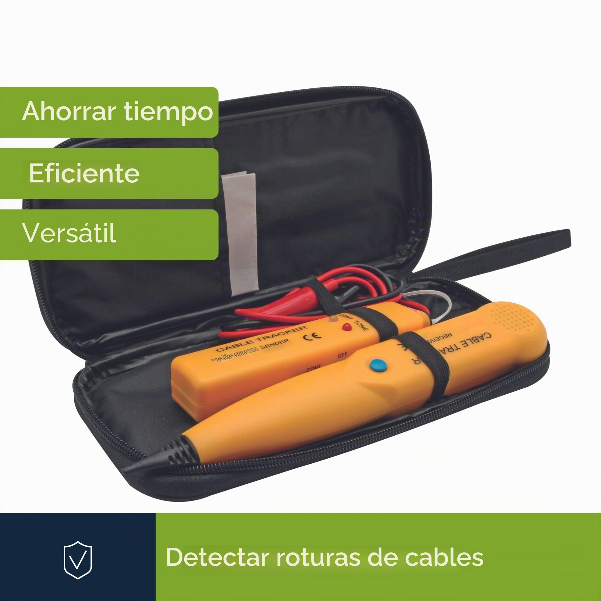 Velleman Localizador de cables y probador de cables con generador de tono para detectar interrupciones de alambre, cable perimetral para todas las cortadoras de césped robot, cableado eléctrico y