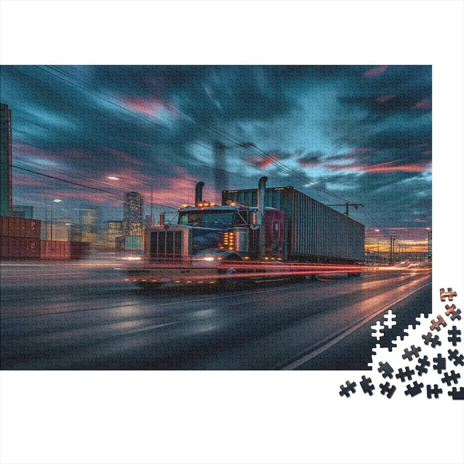 Puzzle Truck 1000 sztuk dla dorosłych Puzzle 1000 sztuk Edukacyjne Gry Dekoracja domu Puzzle Najlepsze prezenty dla mężczyzn i kobiet 1000 sztuk (75 x 50 cm)