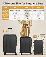 Amazon.com | Widfre Luggage Sets 3 Pieces Expandable with Spinner