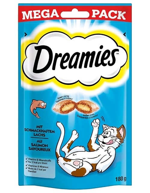 Foto 2 de 2 de Dreamies Klassiker Katzensnacks - Katzenleckerli con knuspriger Textura y cremoso Relleno - 4 x 180 g