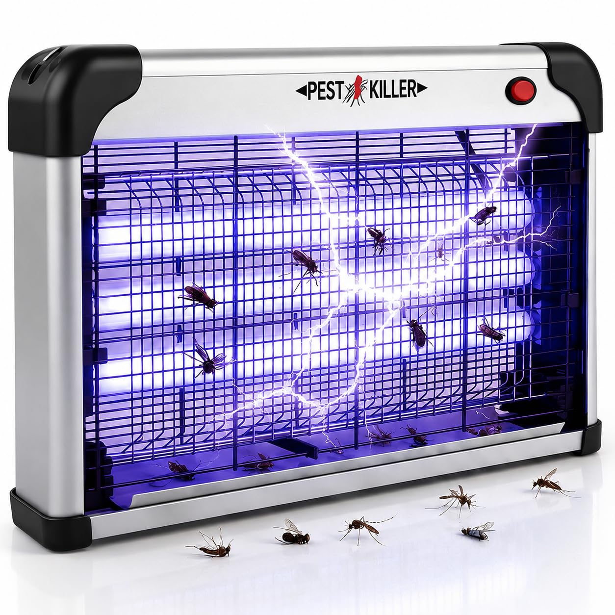 30W Electric Insect Zapper, 3500V Powerful Fly Trap with Large Coverage, Energy-Saving and Silent Operation