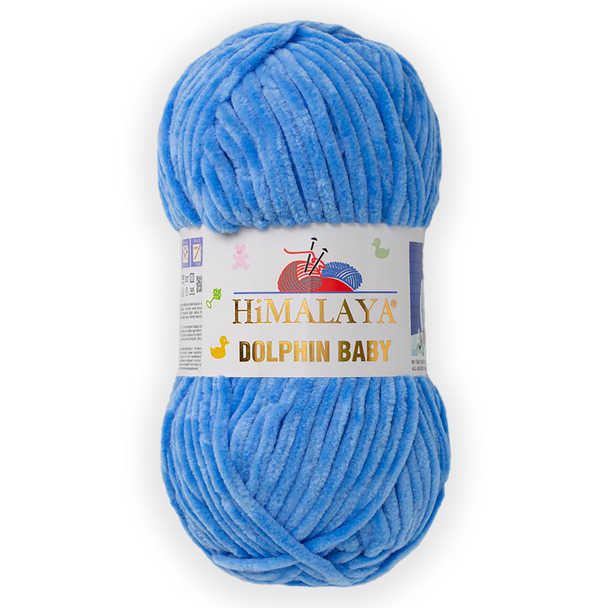 1 Skein/Pack Himalaya Dolphin Baby Chenille Yarn, Each Ball 100 gr (3.5 oz), 120 m (132 Yards), 100% Polyester, Super Bulky Baby Blanket Velvet