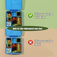 Vista 4 de 2 recipientes de inmersión compatibles con OmieBox, recipiente de silicona de 4 onzas para aderezo de ensalada para la mayoría de las loncheras