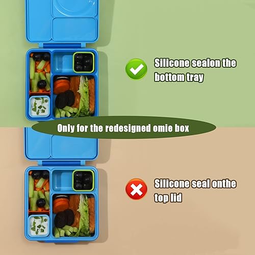 Miniatura 4 de 2 recipientes de inmersión compatibles con OmieBox, recipiente de silicona de 4 onzas para aderezo de ensalada para la mayoría de las loncheras