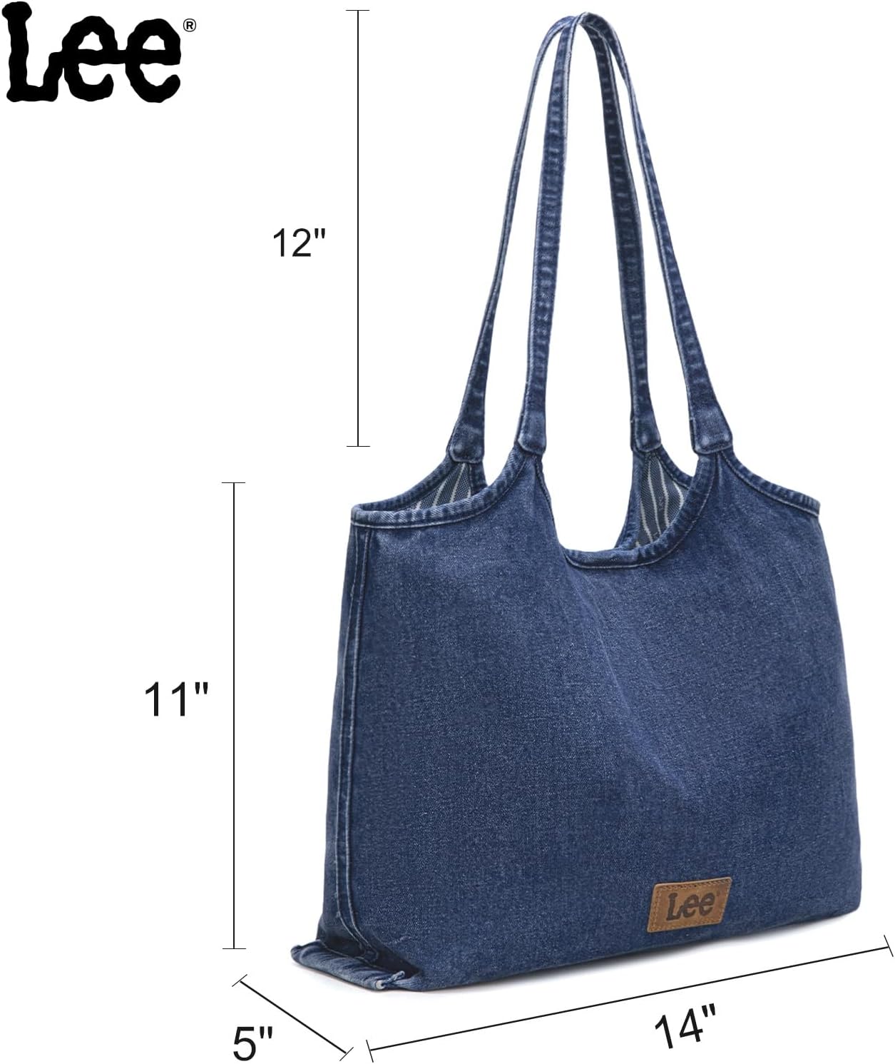 Montana West x Lee Denim Tote Bag for Women Casual Hobo Shoulder Bag & Handbags for Work, Travel, Shopping - Image 5