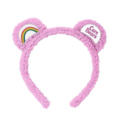 JUST FUNKY Care Bears Adult Sherpa Plush Costume Cosplay Headband with Ears Belly Badges