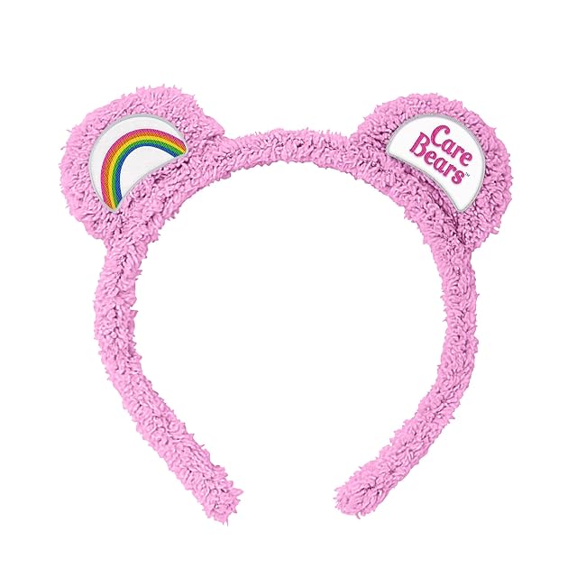 JUST FUNKY Care Bears Adult Sherpa Plush Costume Cosplay Headband with Ears Belly Badges
