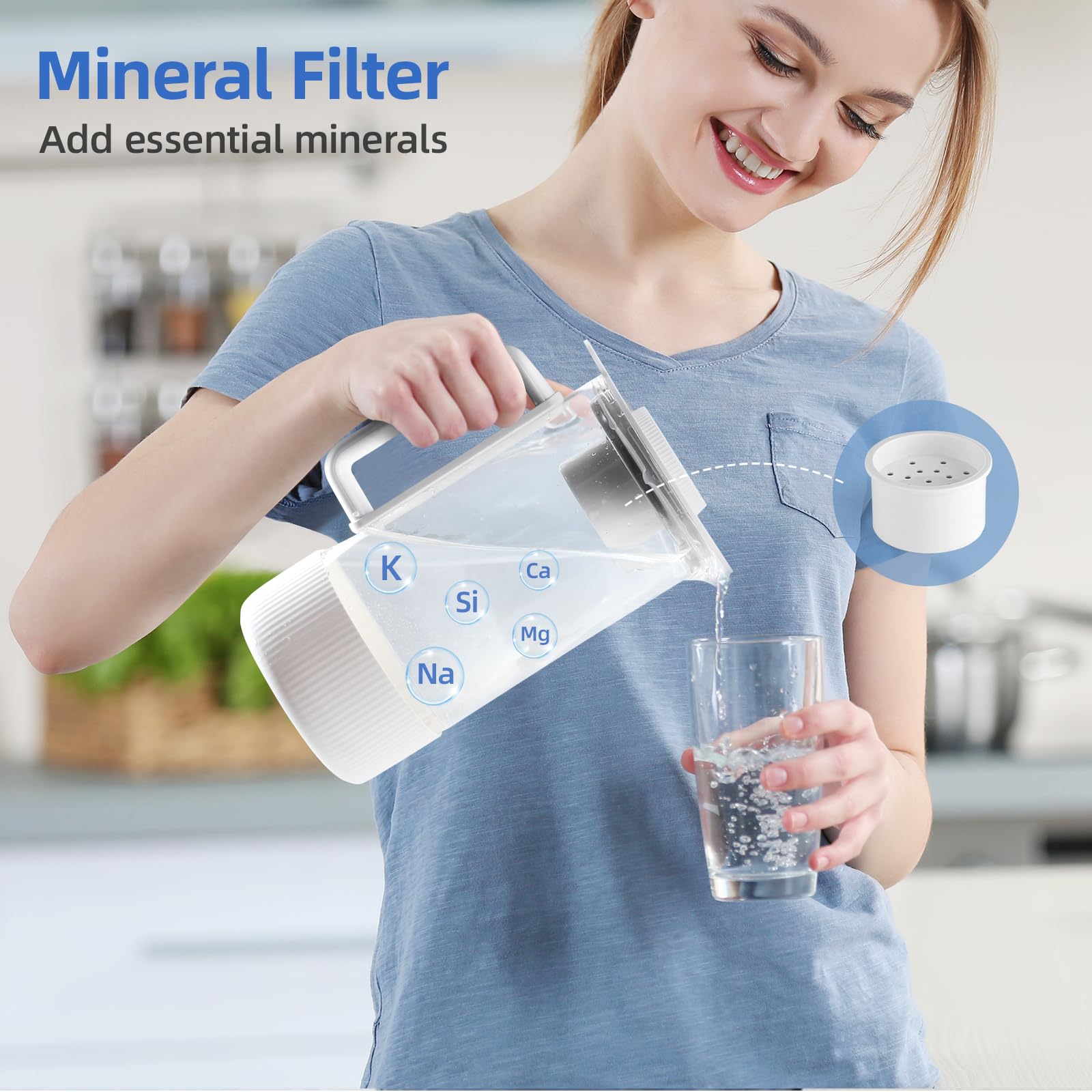 Slevoo Ersatz-Wasserfilter Mineralfilter für C2-M25