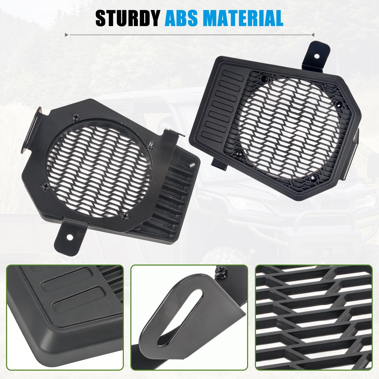 Rear Roof Speaker Pod Enclosure Compatible with 2022-2025 CFMOTO UFORCE 1000 XL Accessories, Speaker Pods with Left & Right Brackets Support 6.5" Speaker Devices(2PCS)