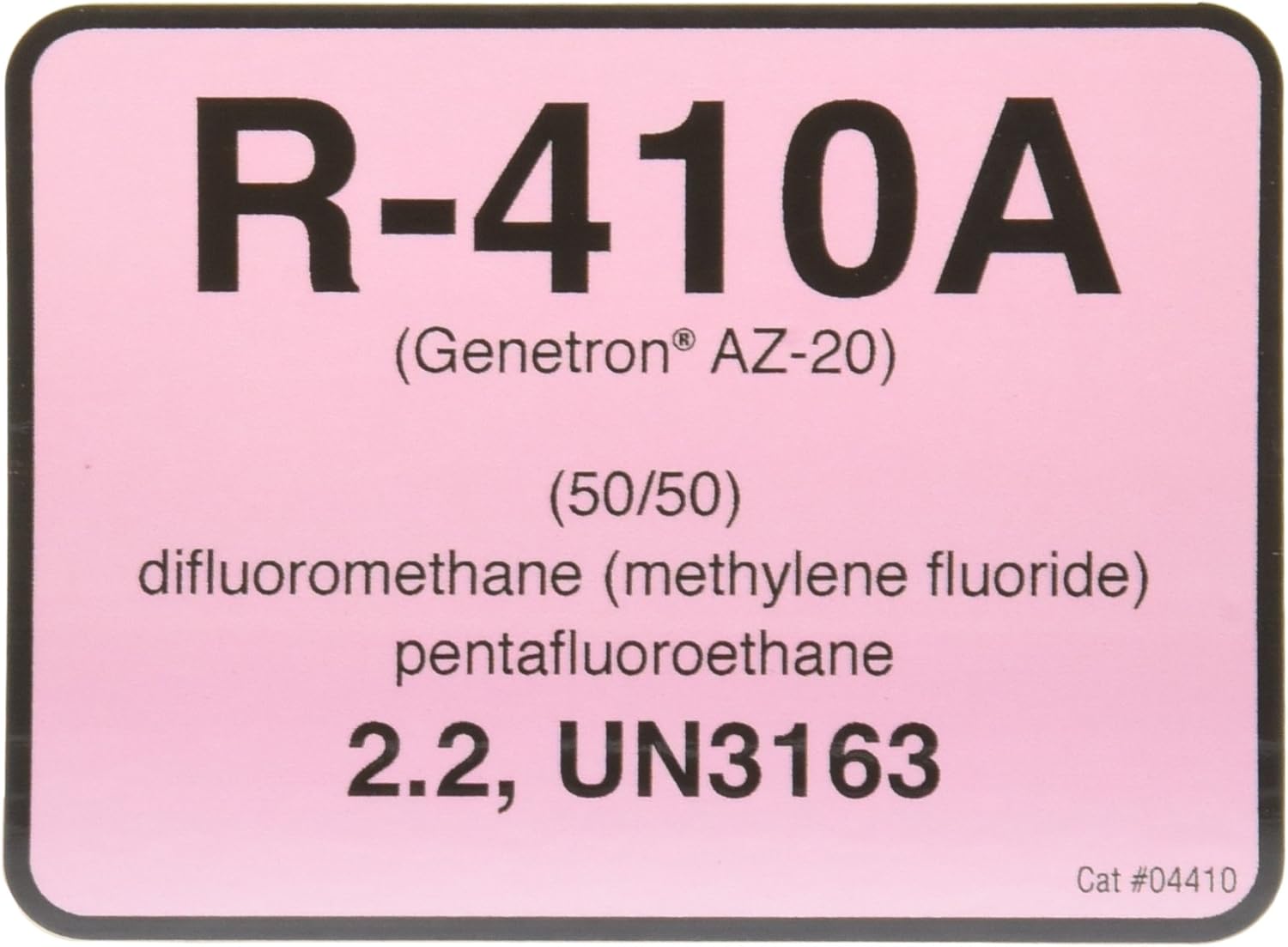 Diversitech R-410A Cylinder Tank Label (04410)
