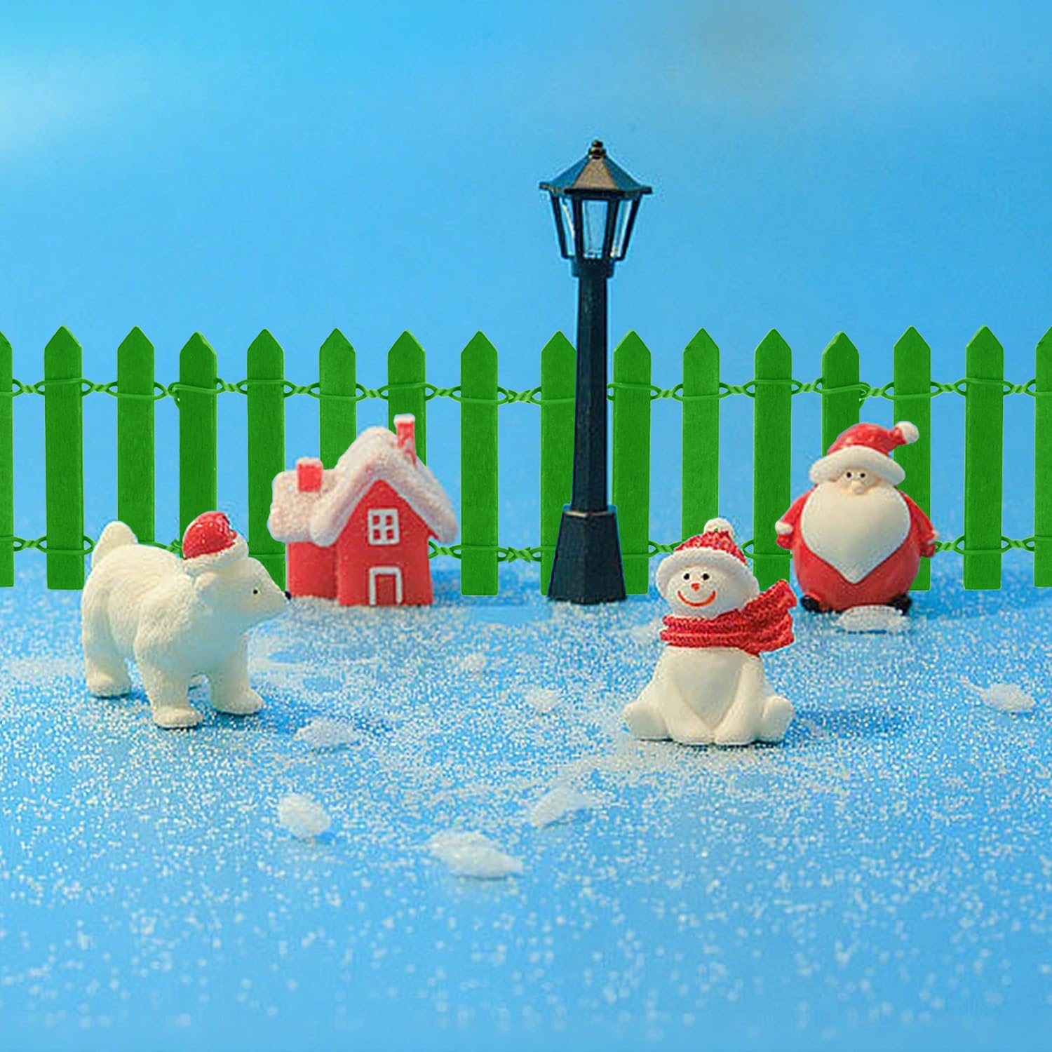 Recinzione Miniatura In Legno Per Giardino - 100x5 Cm Per Vasi, Bonsai, Decorazioni E Alberi Di Natale | Verde - Foto 2