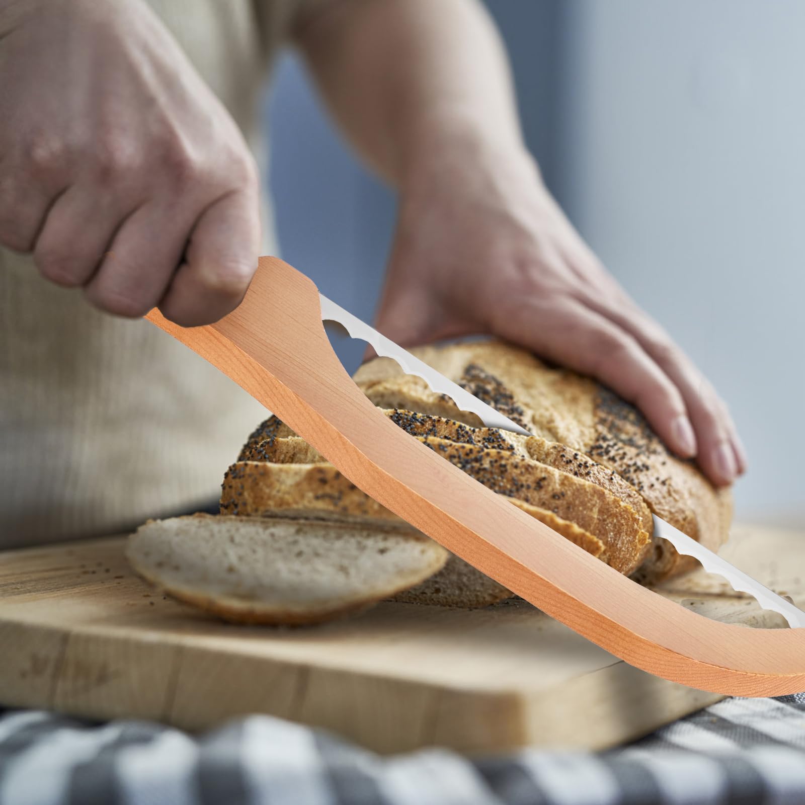 Aazon.co: Bread Bow Knife For Hoeade Bread, Wooden Sourdough Bread - View #7