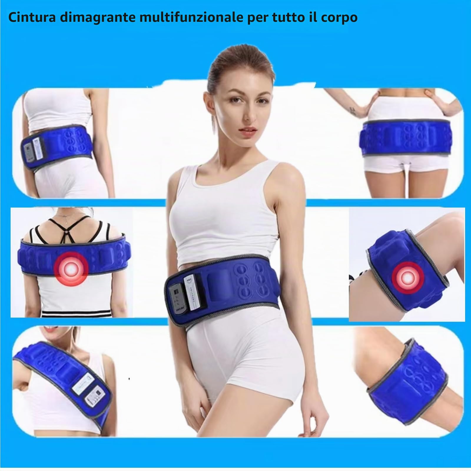 Cintura dimagrante, 36 modalità di regolazione della vita per addome grande, pancia, lombare basso, schiena, fianchi, cosce, gambe, braccia, modellatore del corpo e trainer, brucia calorie elettronico