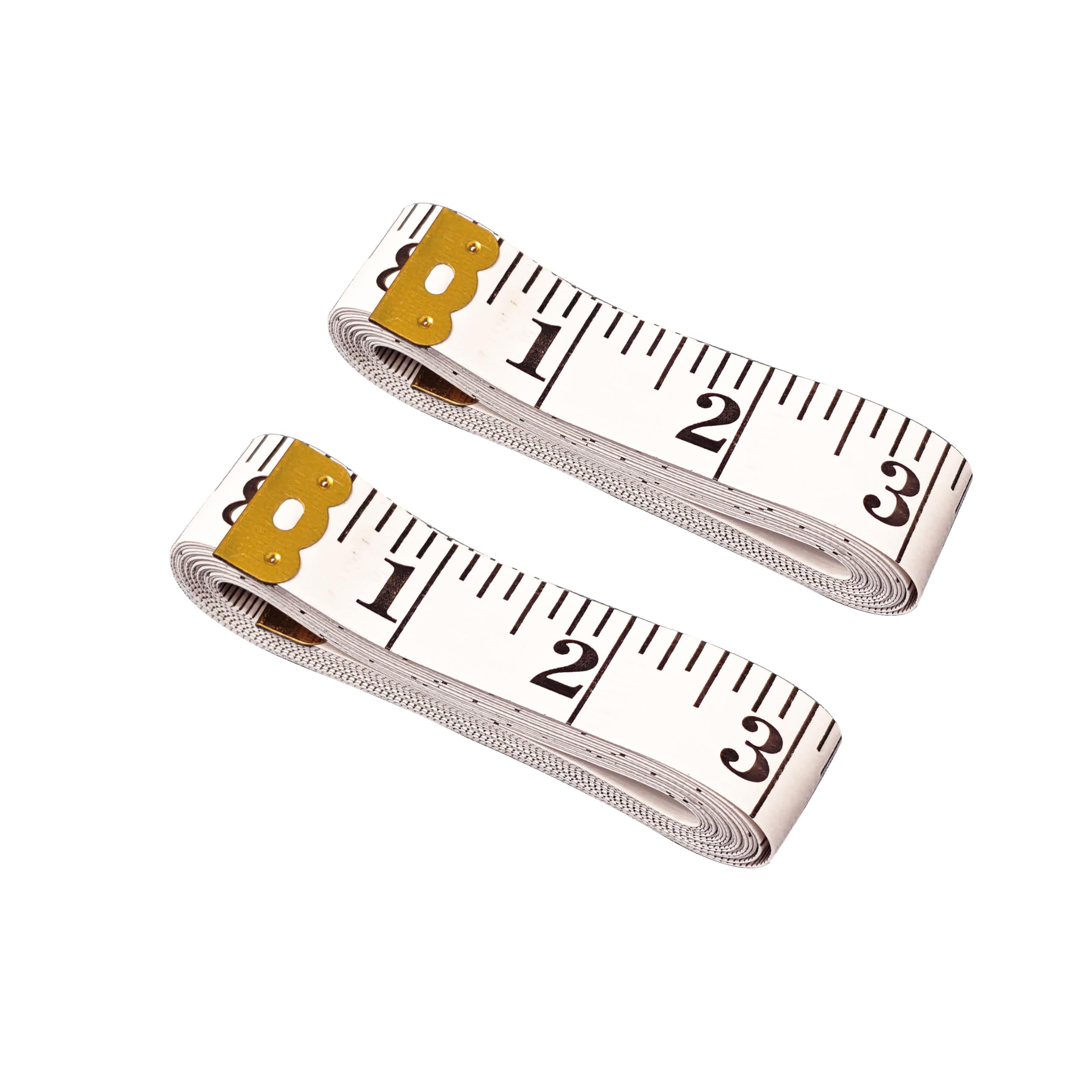Photo 1 of 2 Pack Soft Tape Measure Double Scale 120-inch/300cm, Fabric Craft Tape Measure & Medical Body Measurement, Sewing Flexible Vinyl Ruler & Measuring Tape for Body Weight Loss (White) (White*2)