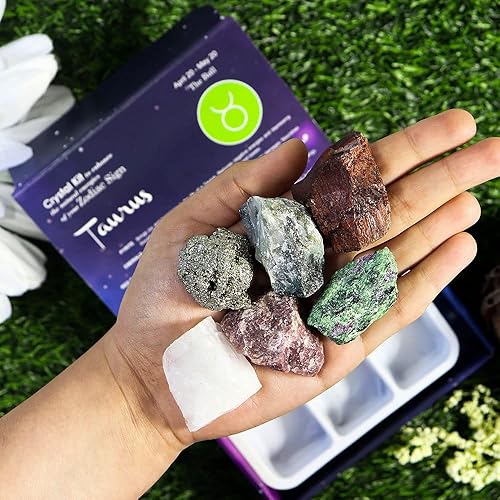 Miniatura 2 de Cristal de escondite del zodiaco y piedras curativas naturales, signos del zodiaco, cristales de astrología, piedras de nacimiento (tauro)