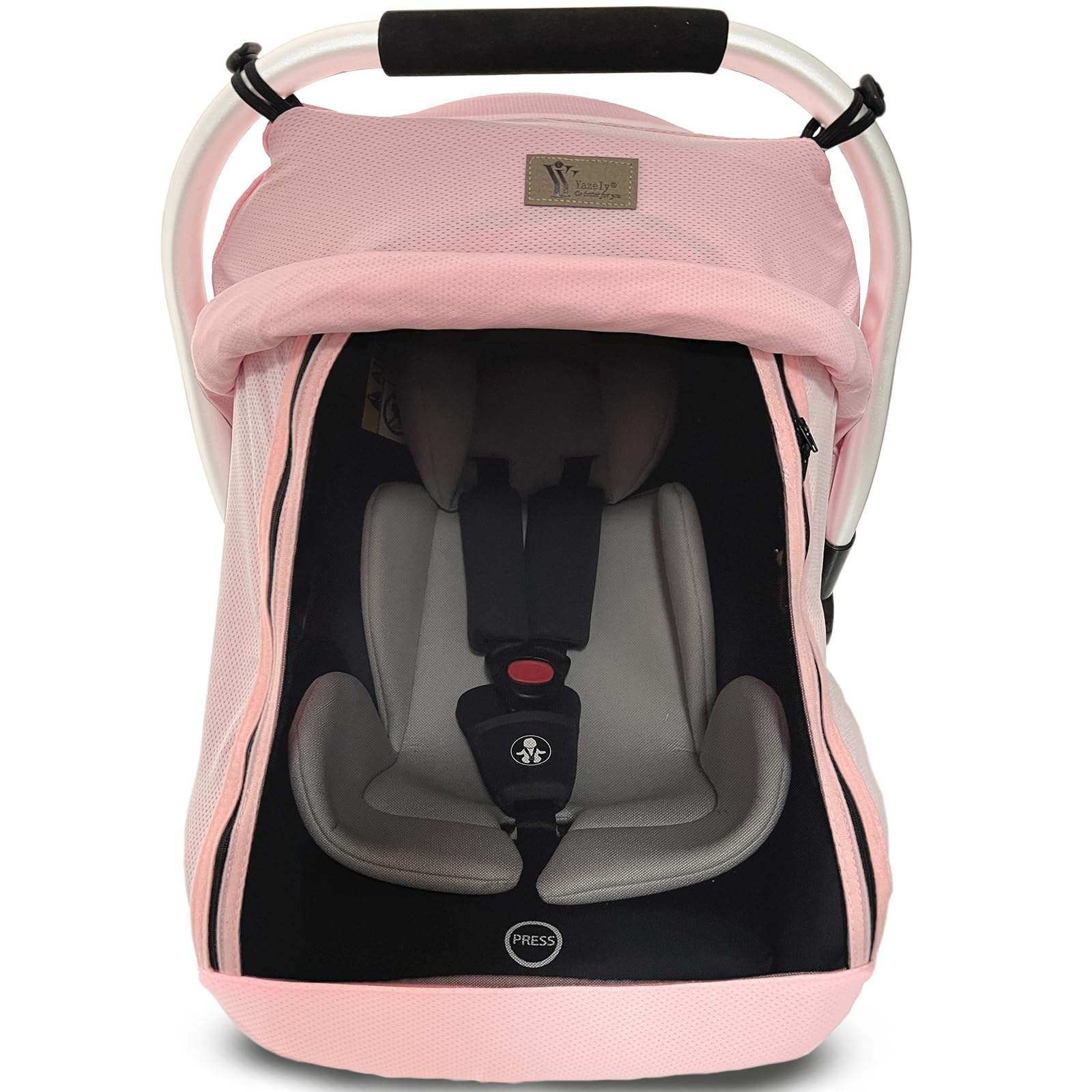 CarSeat Covers for Babies - Universal Baby Car Seat Covers for Girl Summer Infants Carseat Covers Breathable with Inner Bug Nets Covers Dustproof